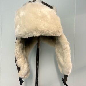 Men's Cream Fur Trapper Hat